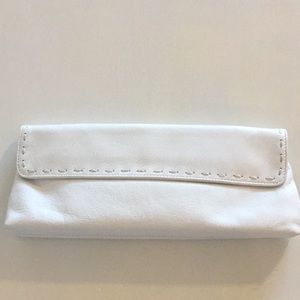 Carlos Falchi White Leather Shoulder Bag